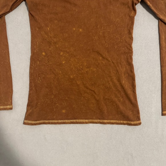 Panhandle Graphic T-Shirt Crew-Neck Long Sleeves Stretch Brown Womens Size M - Picture 11 of 16
